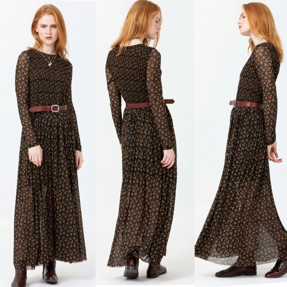 💯%FP Hello And Goodbye Mesh Midi Dress XL - Picture 5 of 10